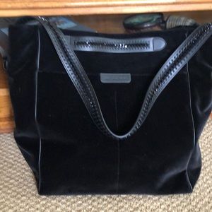 Stella McCartney black velvet bag 15” c 14”